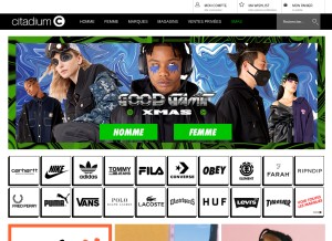 How citadium.com looks like on a tablet such as an iPad.