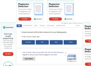 How citethisforme.com looks like on a tablet such as an iPad.