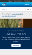 How citibank.com looks like on a mobile device such as an iPhone.