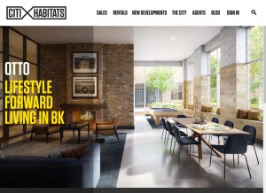 How citihabitats.com looks like on a tablet such as an iPad.