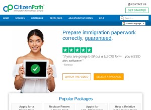 How citizenpath.com looks like on a tablet such as an iPad.