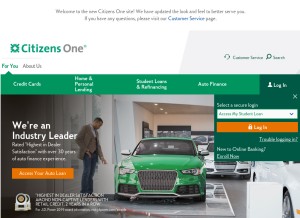 How citizensone.com looks like on a tablet such as an iPad.