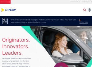 How citnow.com looks like on a tablet such as an iPad.