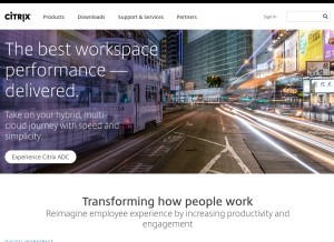 How citrix.com looks like on a tablet such as an iPad.