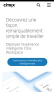 How citrix.fr looks like on a mobile device such as an iPhone.