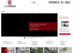 How citterio.it looks like on a tablet such as an iPad.