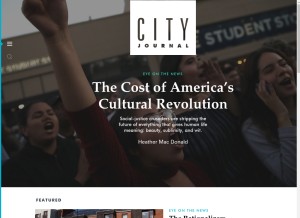 How city-journal.org looks like on a tablet such as an iPad.
