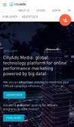 How cityads.com looks like on a mobile device such as an iPhone.