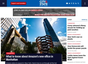 How cityandstateny.com looks like on a tablet such as an iPad.