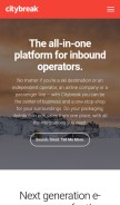 How citybreak.com looks like on a mobile device such as an iPhone.