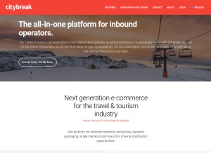 How citybreak.com looks like on a tablet such as an iPad.