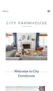 How cityfarmhouse.com looks like on a mobile device such as an iPhone.