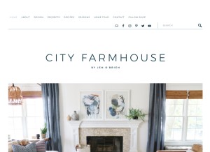 How cityfarmhouse.com looks like on a tablet such as an iPad.