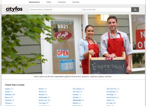 How cityfos.com looks like on a tablet such as an iPad.