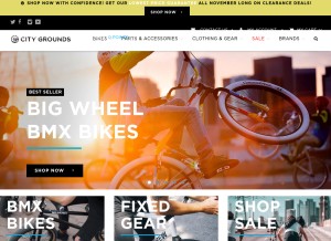 How citygrounds.com looks like on a tablet such as an iPad.