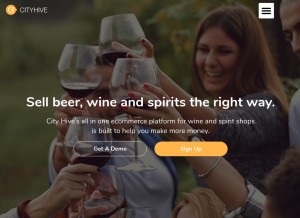How cityhive.net looks like on a tablet such as an iPad.