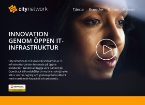 How citynetwork.se looks like on a tablet such as an iPad.