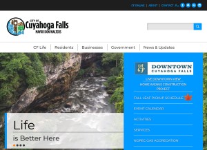 How cityofcf.com looks like on a tablet such as an iPad.