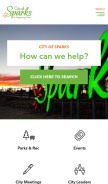 How cityofsparks.us looks like on a mobile device such as an iPhone.
