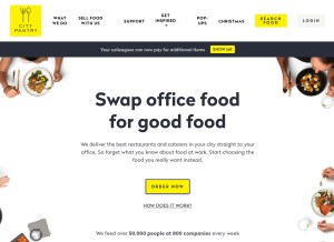 How citypantry.com looks like on a tablet such as an iPad.