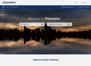 How cityseekr.com looks like on a tablet such as an iPad.