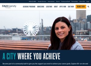 How cityu.edu looks like on a tablet such as an iPad.