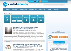 How ciudadredonda.org looks like on a tablet such as an iPad.