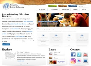 How civiced.org looks like on a tablet such as an iPad.