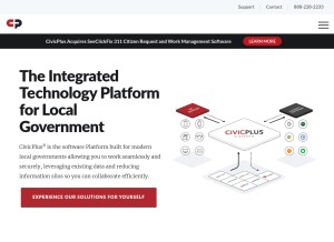 How civicplus.com looks like on a tablet such as an iPad.