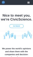 How civicscience.com looks like on a mobile device such as an iPhone.