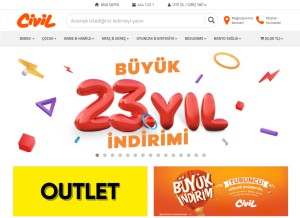 How civilim.com looks like on a tablet such as an iPad.