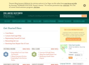 How civillawselfhelpcenter.org looks like on a tablet such as an iPad.