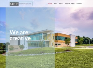 How cjmw.com looks like on a tablet such as an iPad.