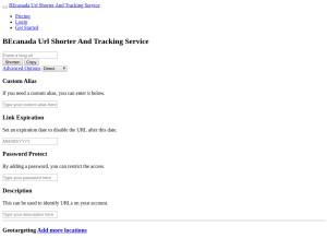 How cl3.me looks like on a tablet such as an iPad.