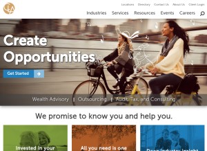 How claconnect.com looks like on a tablet such as an iPad.