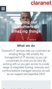 How clara.net looks like on a mobile device such as an iPhone.
