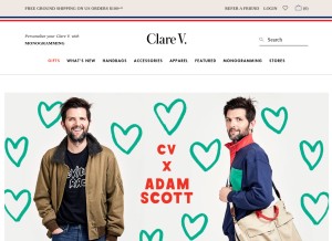 How clarev.com looks like on a tablet such as an iPad.