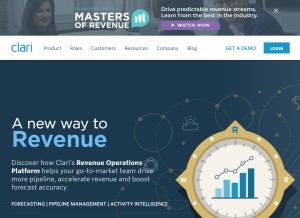 How clari.com looks like on a tablet such as an iPad.