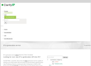 How clarifyip.com looks like on a tablet such as an iPad.