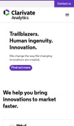 How clarivate.com looks like on a mobile device such as an iPhone.