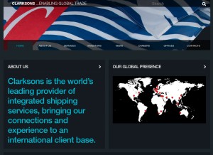 How clarksons.com looks like on a tablet such as an iPad.