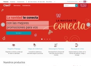 How claro.cr looks like on a tablet such as an iPad.