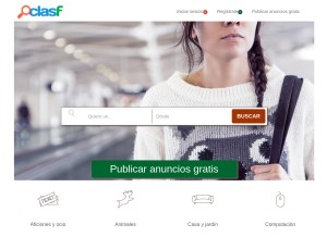 How clasf.mx looks like on a tablet such as an iPad.