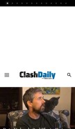 How clashdaily.com looks like on a mobile device such as an iPhone.