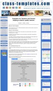 How class-templates.com looks like on a mobile device such as an iPhone.