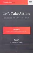 How classaction.org looks like on a mobile device such as an iPhone.