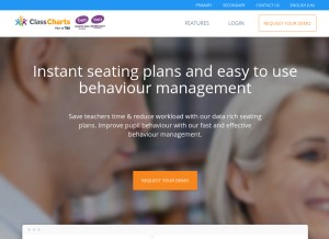 How classcharts.com looks like on a tablet such as an iPad.