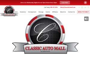 How classicautomall.com looks like on a tablet such as an iPad.