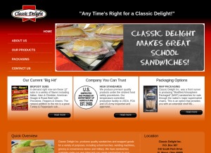 How classicdelight.com looks like on a tablet such as an iPad.