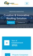 How classicroofings.com looks like on a mobile device such as an iPhone.